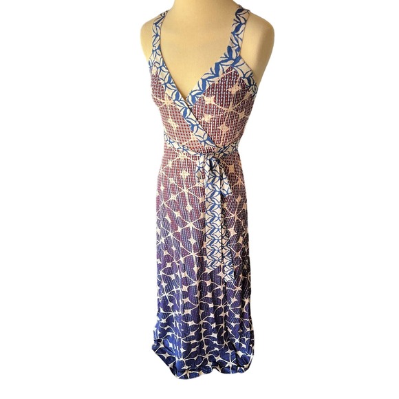 Diane von Furstenberg Samson Batik Print Size 6 Dress - Picture 5 of 11